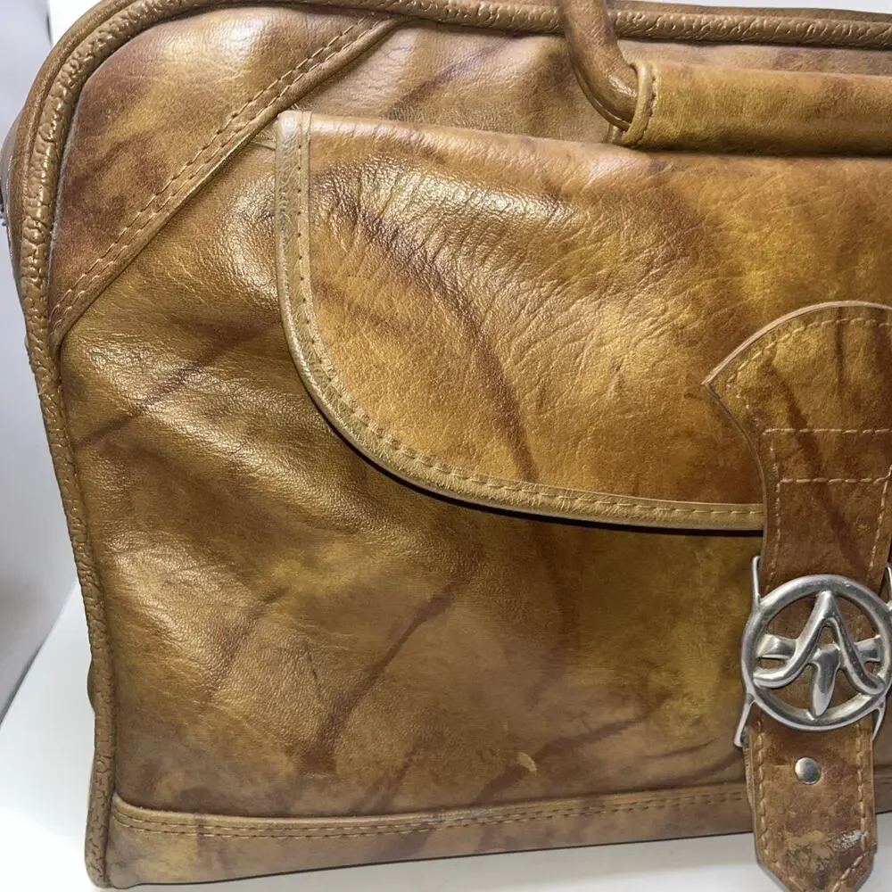 American Tourister Brown Carry-on Tote Overnight Bag Luggage 1975 - Picture 3 of 9